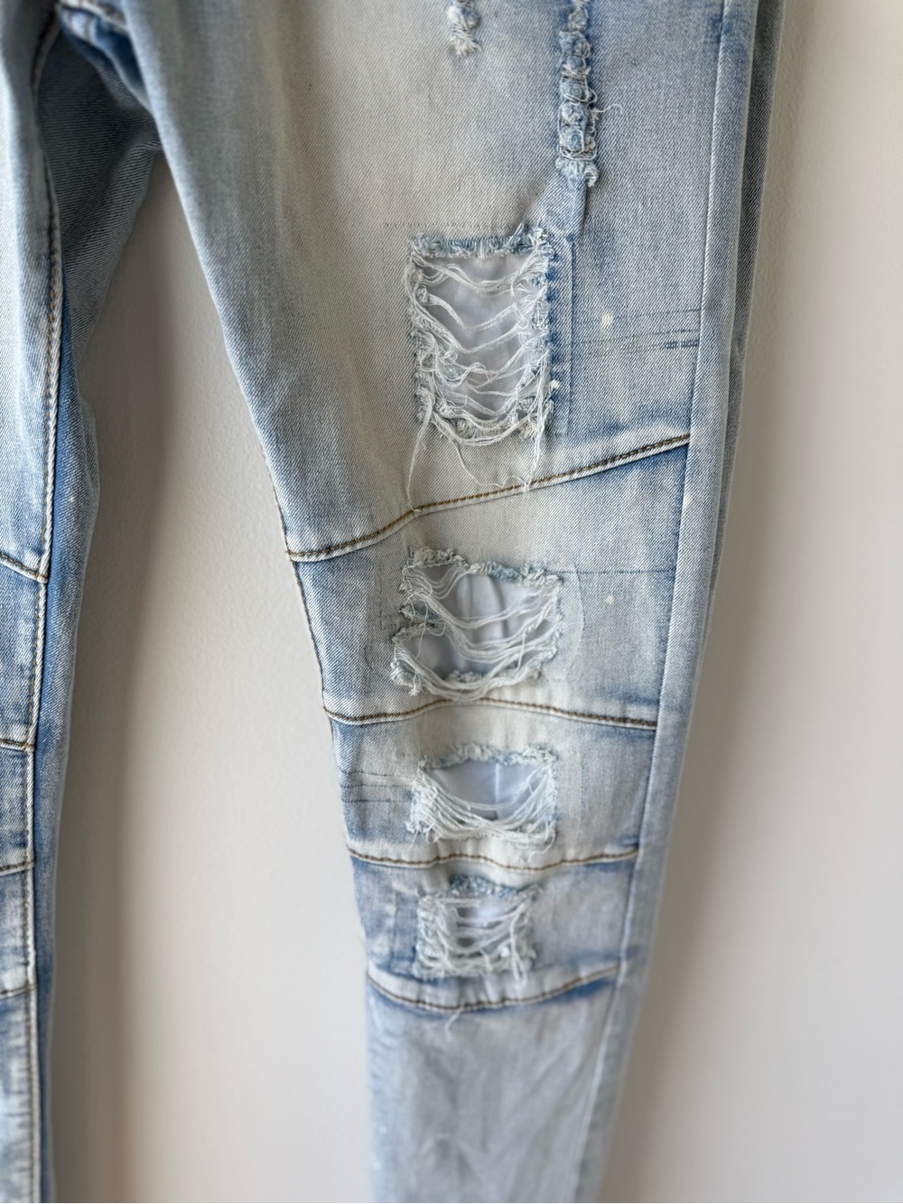 Waimea Light Blue Distressed Skinny Jeans - Men's Slim Fit (never worn) - Picture 4 of 5